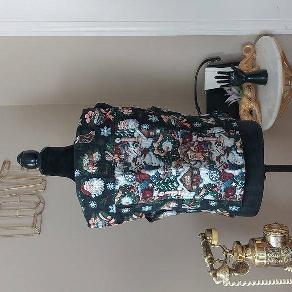 1990's Vintage Christmas Tapestry Vest Medium Large - Picture 4 of 17
